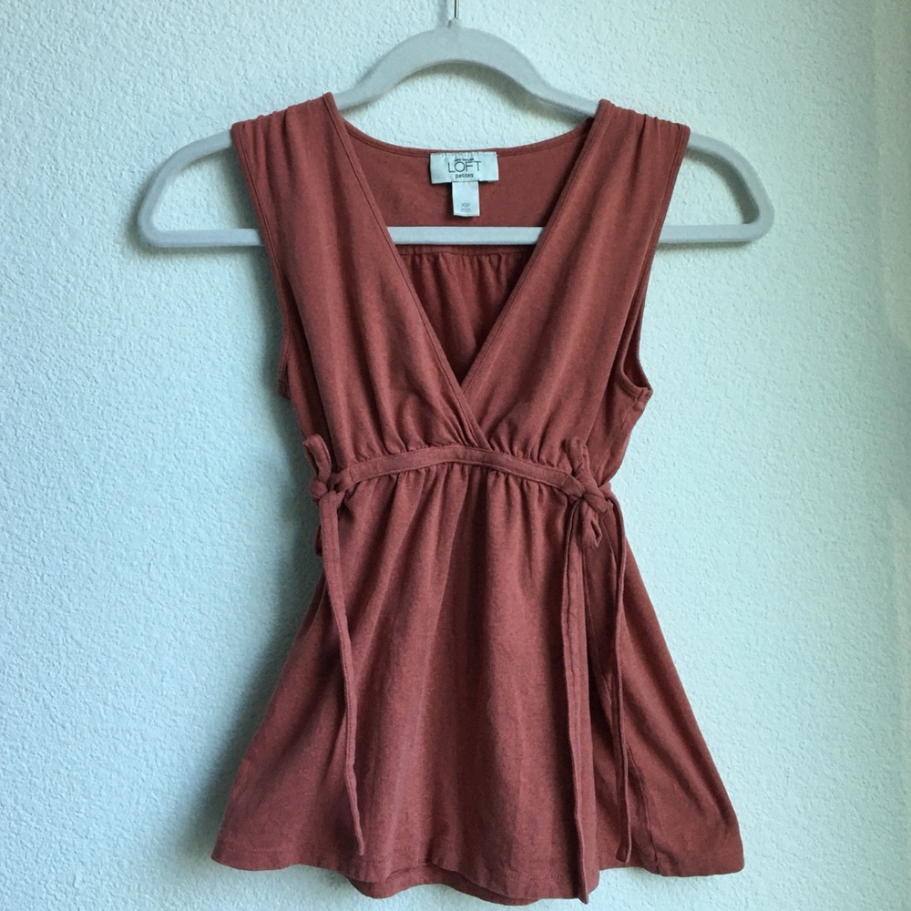 LOFT XSP Pink Petite V-Neck Tank